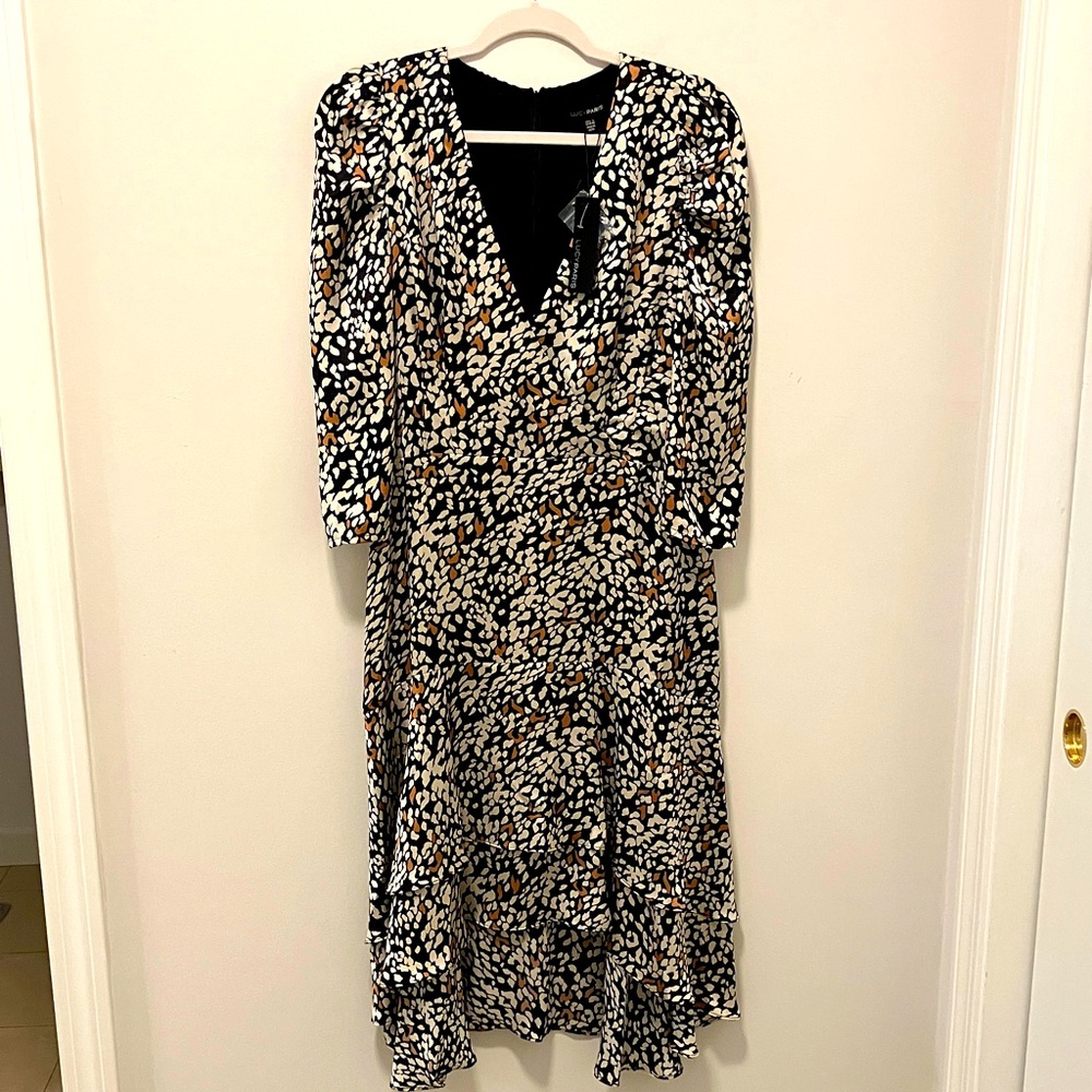 New with tags! Lucy Paris vneck satiny/silky feel dress.